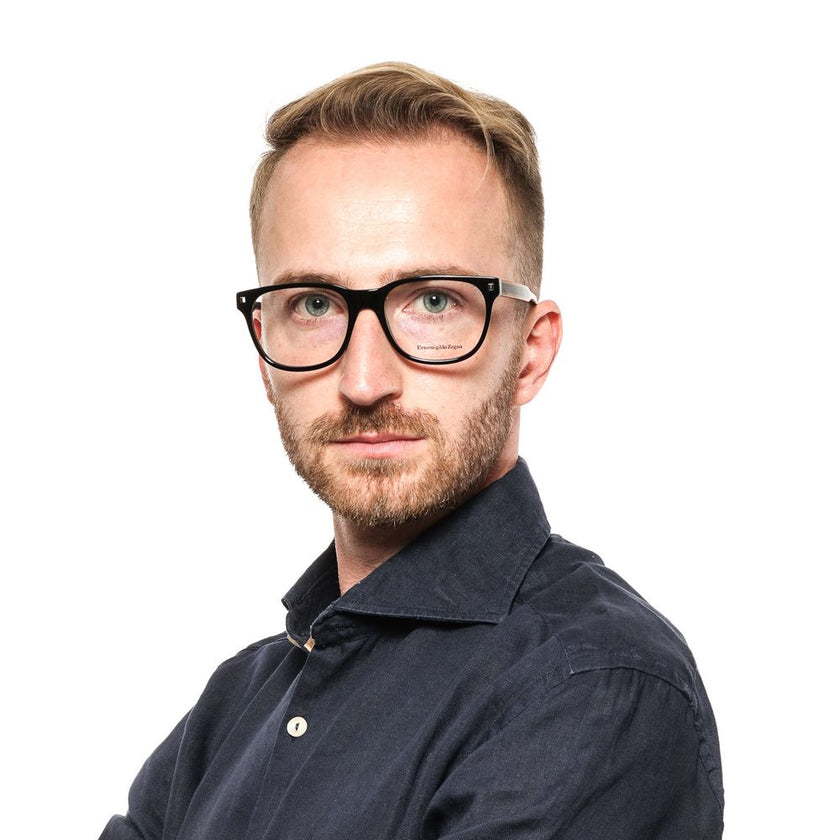 Ermenegildo Zegna Schwarze Kunststoffbrille (Gestell)