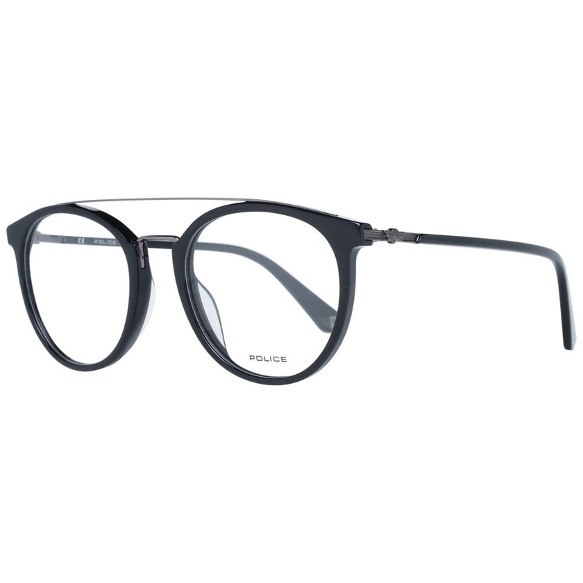 Police Brille aus schwarzem Metall & Kunststoff (Gestell)