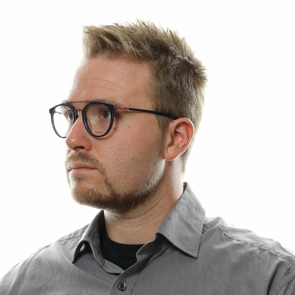 Police Blaue Brille aus Metall & Kunststoff (Fassung)