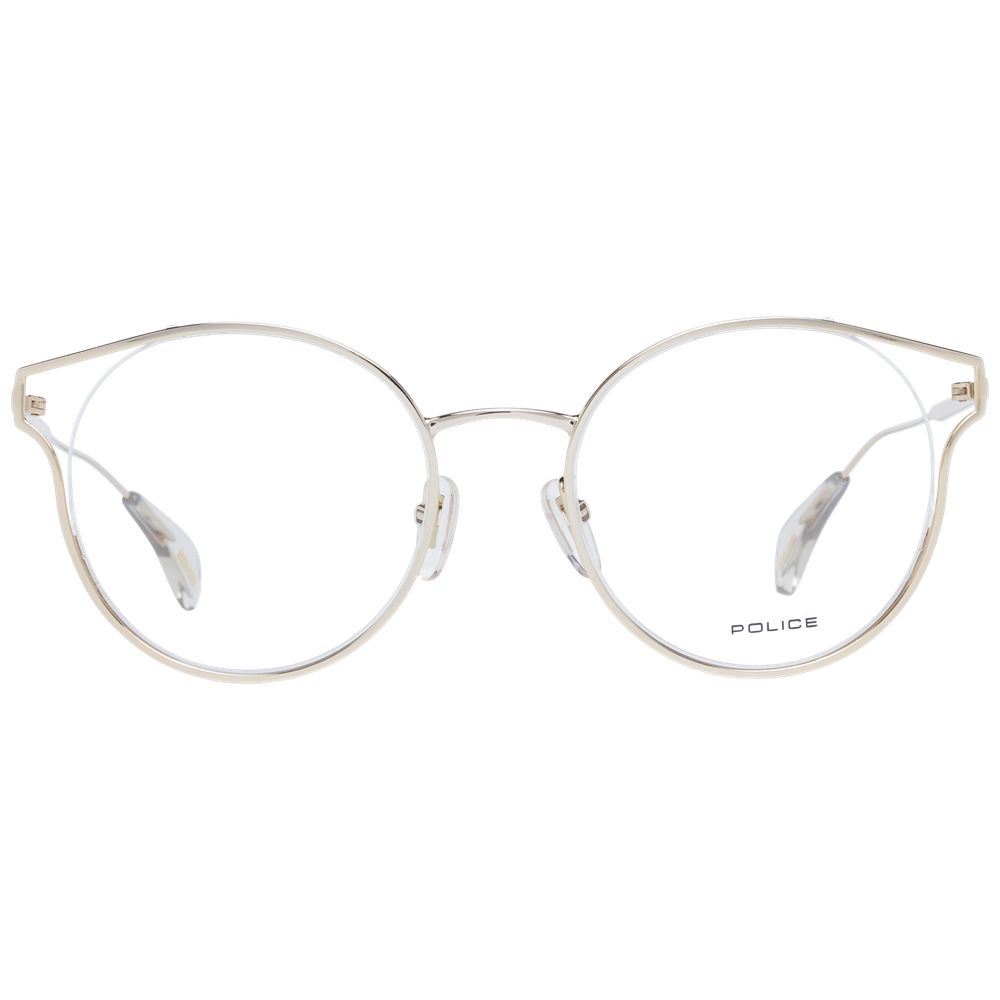 Police glasses with rose gold metal and plastic frames