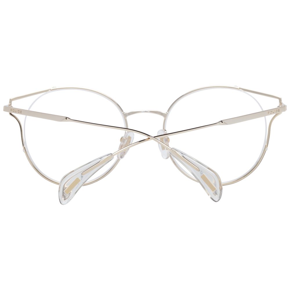 Police glasses with rose gold metal and plastic frames