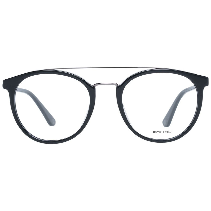 Police Brille aus schwarzem Metall & Kunststoff (Gestell)