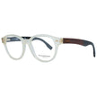 Ermenegildo Zegna Herrenbrille rund transparent Kunststoff Vollrand mit Federscharnier und Marken-Etui