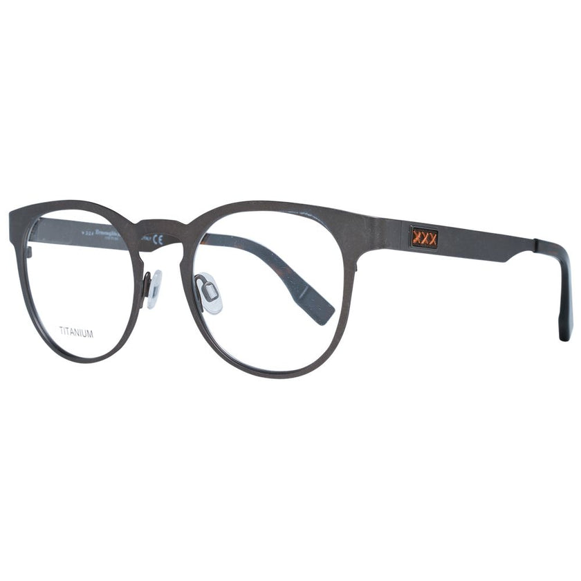 Ermenegildo Zegna Graue Titan-Brillenfassung