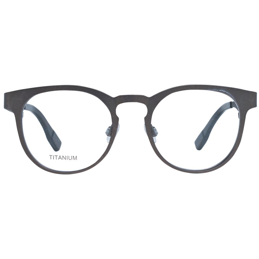 Ermenegildo Zegna Graue Titan-Brillenfassung
