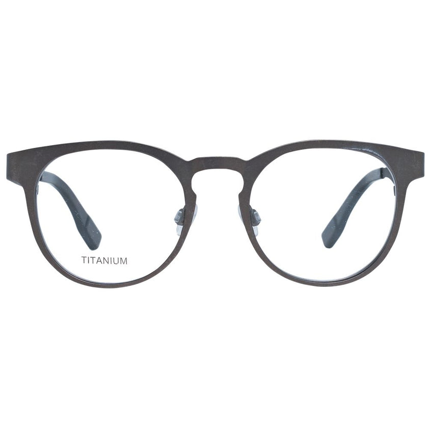 Ermenegildo Zegna Graue Titan-Brillenfassung