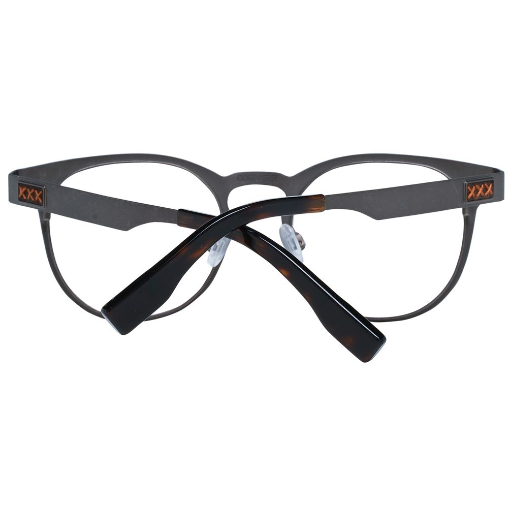 Ermenegildo Zegna Graue Titan-Brillenfassung