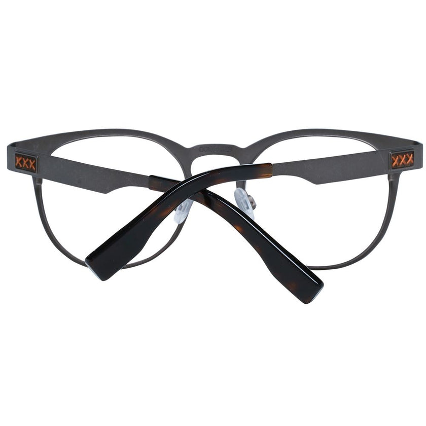 Ermenegildo Zegna Graue Titan-Brillenfassung