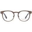 Ermenegildo Zegna Herrenbrille Bronze-Titan Vollrand, rund, Kunststoff-Demogläser ohne Filter, 48x42 mm, 135 mm Rahmenbreite, inklusive Marken-Etui