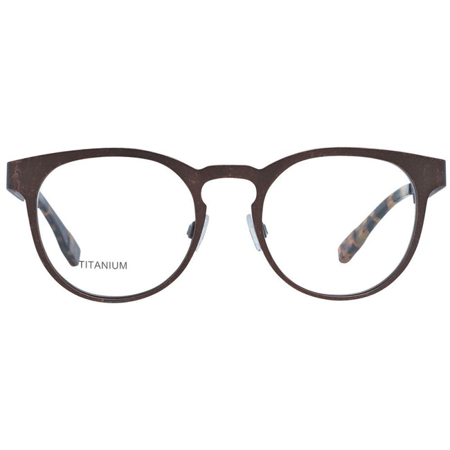 Ermenegildo Zegna Herrenbrille Bronze Titan Vollrand rund Kunststoffgläser Demobrille