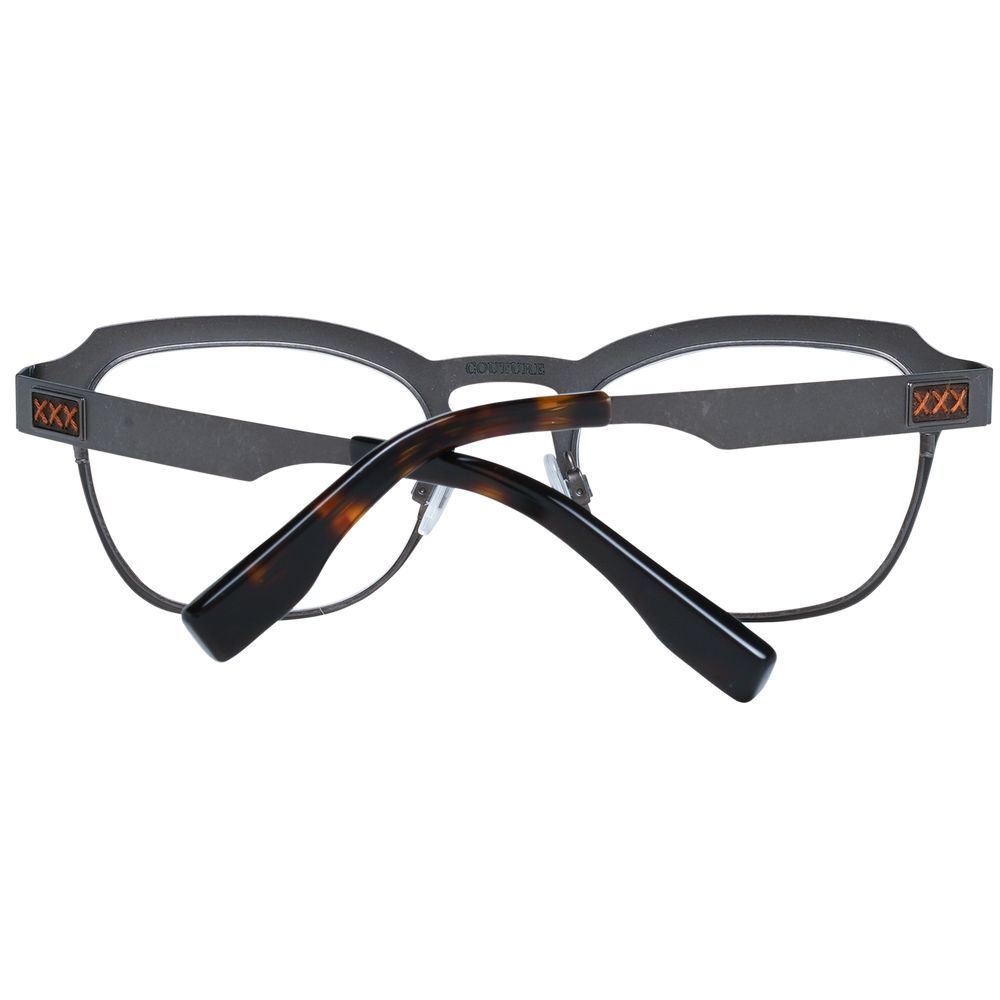 Ermenegildo Zegna Graue Titan-Brillenfassung