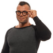 Ermenegildo Zegna Schwarze Kunststoffbrille (Gestell)