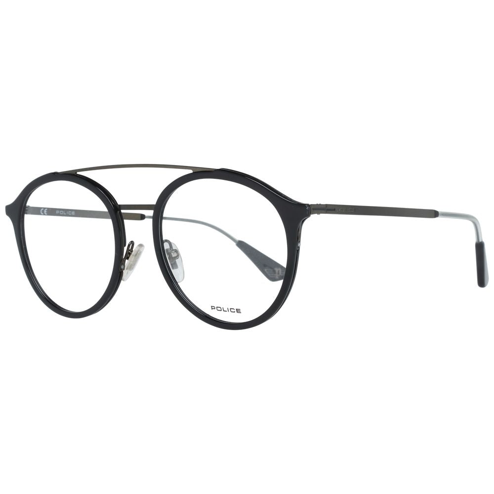 Police Brille aus schwarzem Metall & Kunststoff (Gestell)