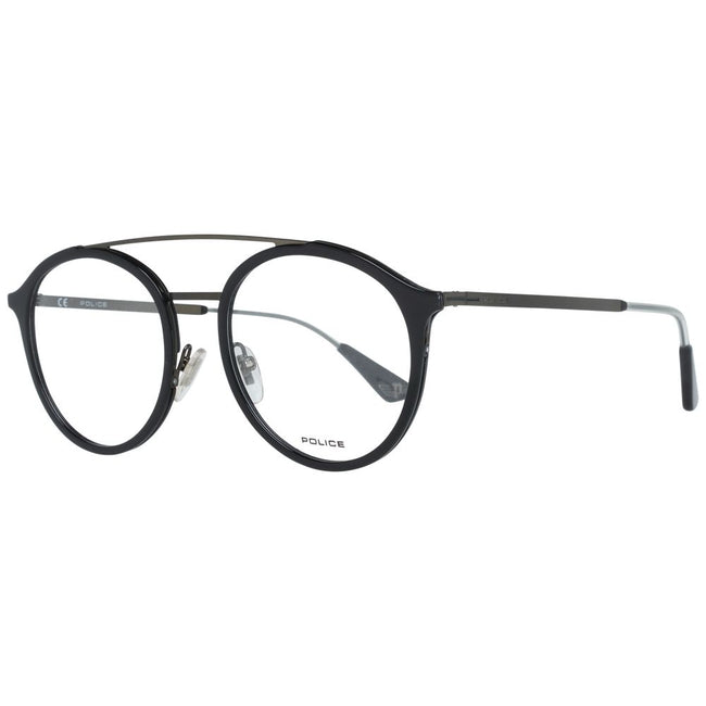 Police Brille aus schwarzem Metall & Kunststoff (Gestell)