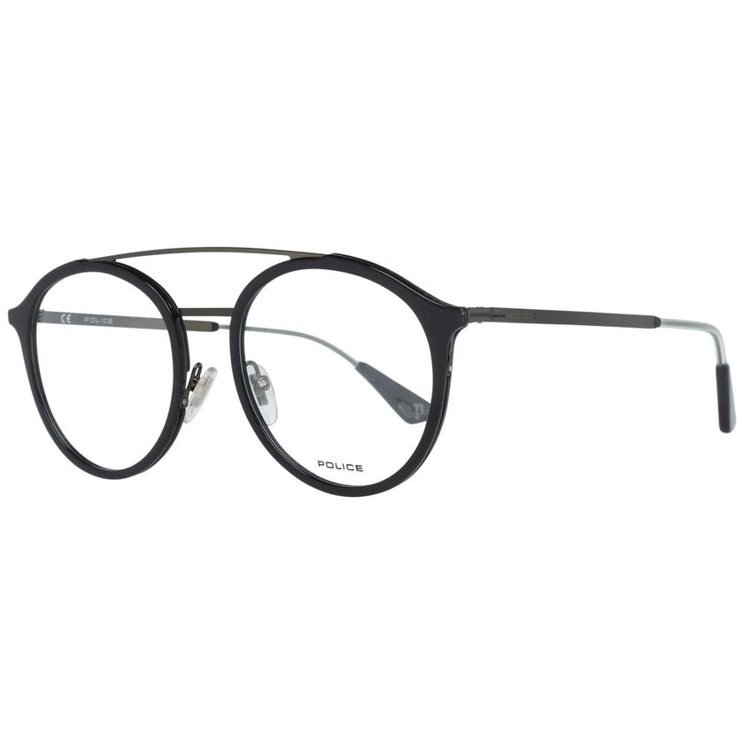 Police Brille aus schwarzem Metall & Kunststoff (Gestell)