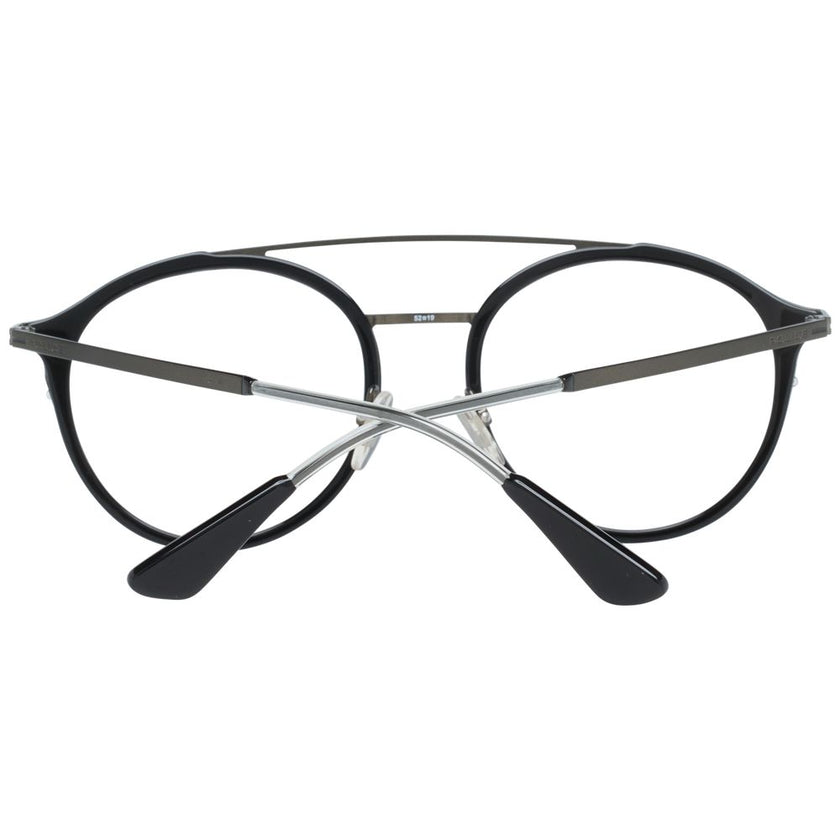 Police Brille aus schwarzem Metall & Kunststoff (Gestell)