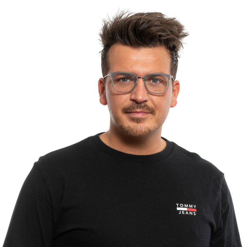 Police Grau-Metallische & Kunststoff-Brille (Gestell)