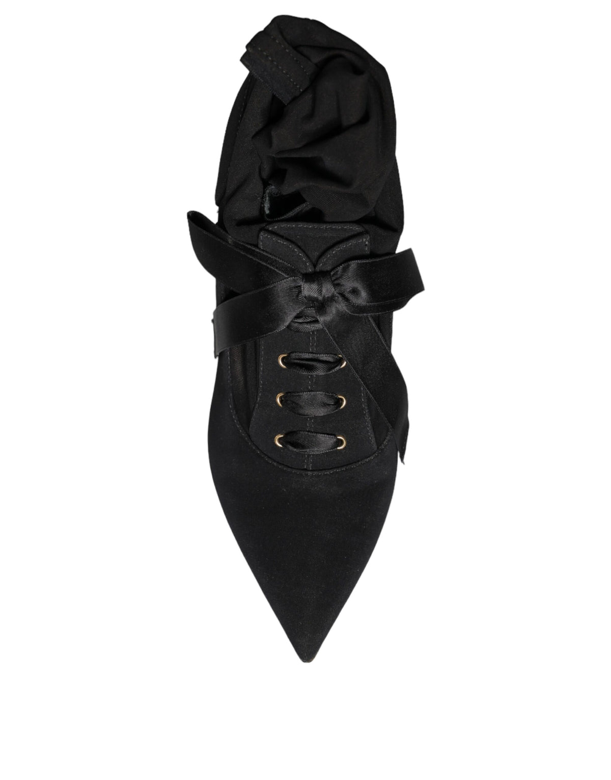 Dolce & Gabbana Black Stiletto Heel Mid-Calf Boots Shoes