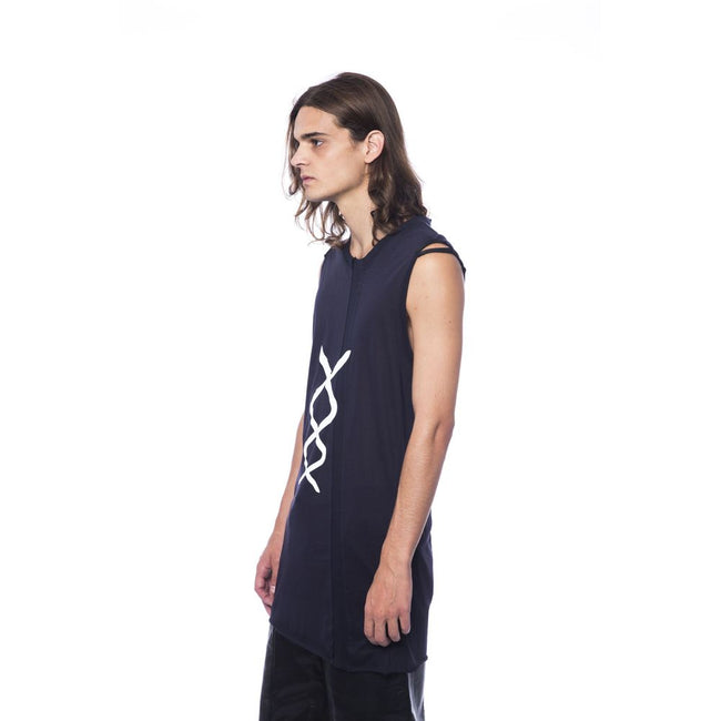 Nicolo Tonetto Schwarzes Baumwolle Männer Tank Top