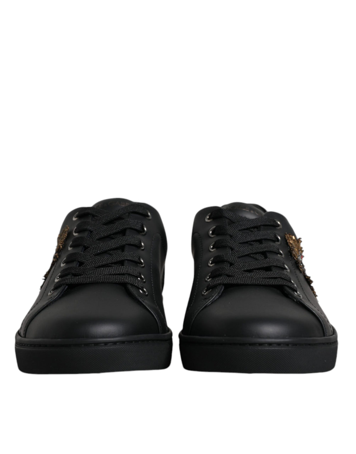 Dolce & Gabbana Black London Sacred Heart Men's Sneakers Shoes