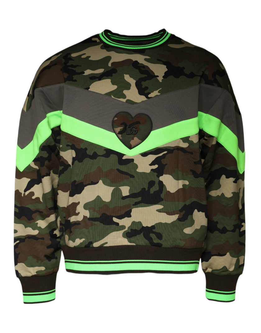 Dolce & Gabbana Mehrfarbiger Camouflage-Sweatshirt-Pullover