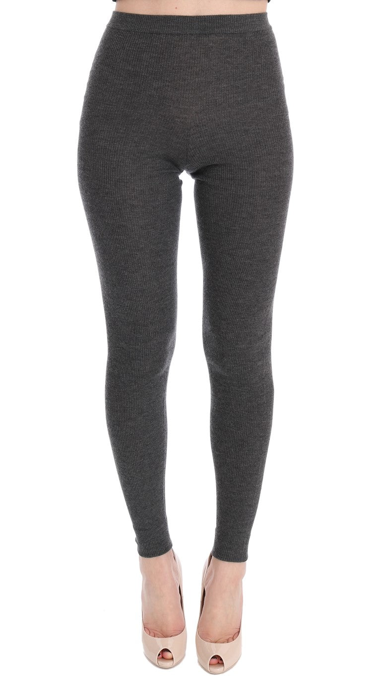 Dolce & Gabbana Grey Cashmere-Stretch Tights