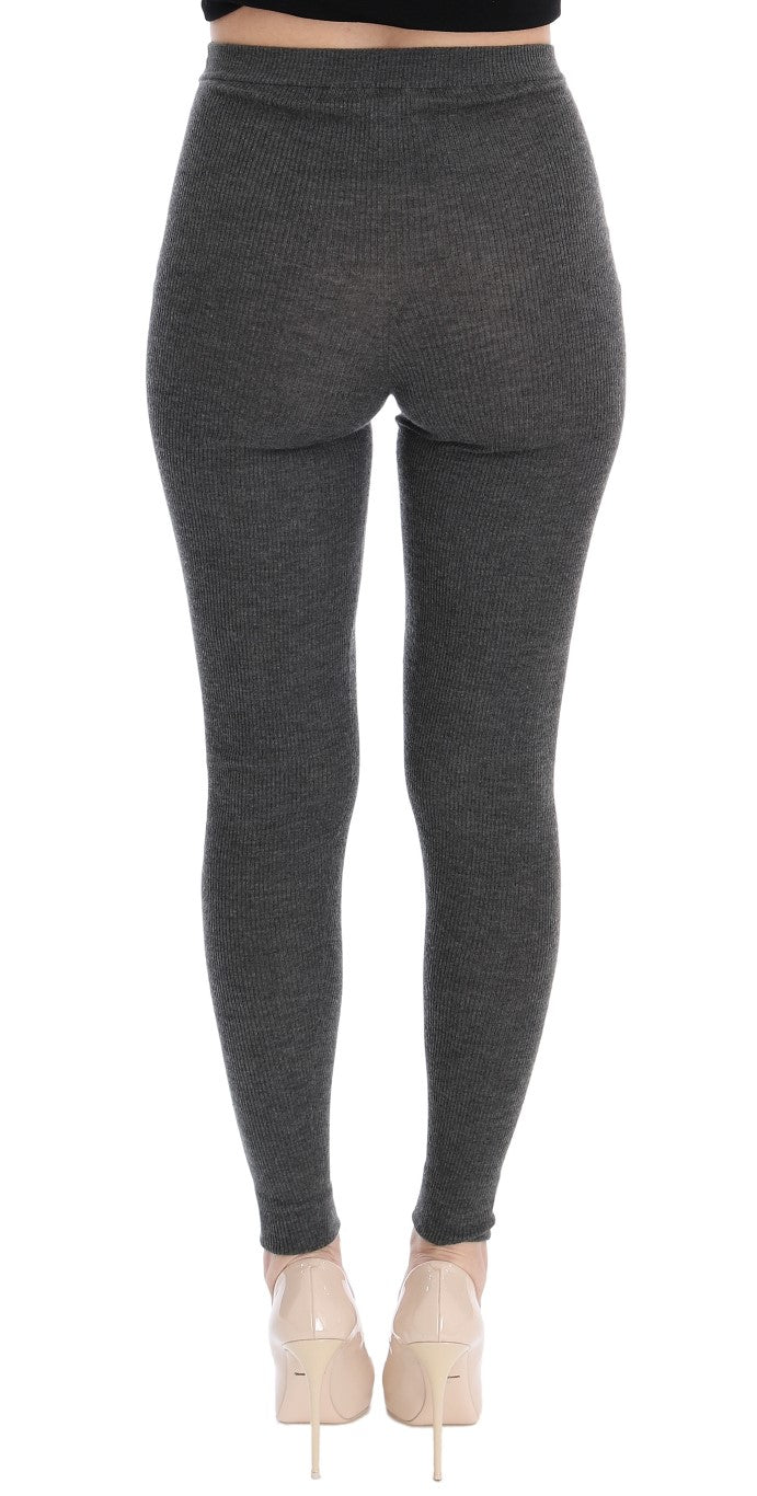 Dolce & Gabbana Grey Cashmere-Stretch Tights