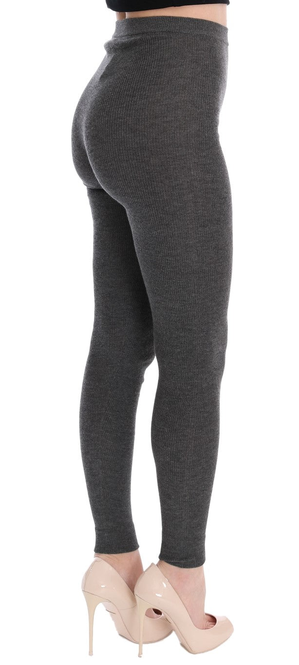 Dolce & Gabbana Grey Cashmere-Stretch Tights