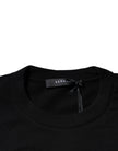 Versace Schwarzer Pullover mit Medusa-Stickerei und Rundhalsausschnitt