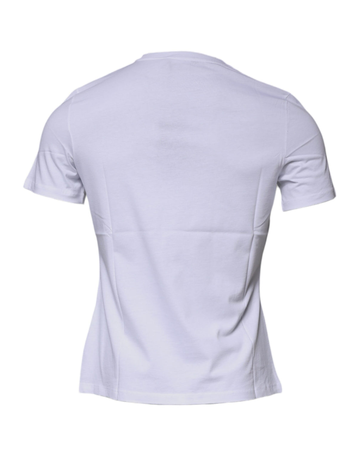 Versace White Cotton Crew-Neck T-Shirt with Medusa Print