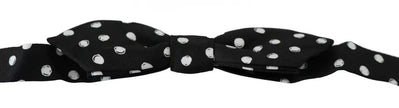 Dolce & Gabbana Schwarze Polka Dots Verstellbare Fliege