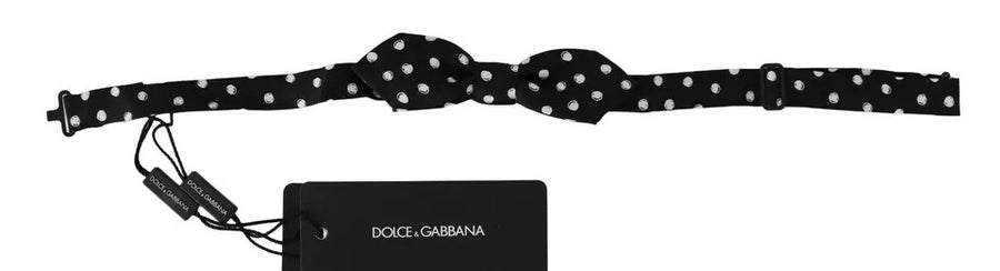 Dolce & Gabbana Schwarze Polka Dots Verstellbare Fliege