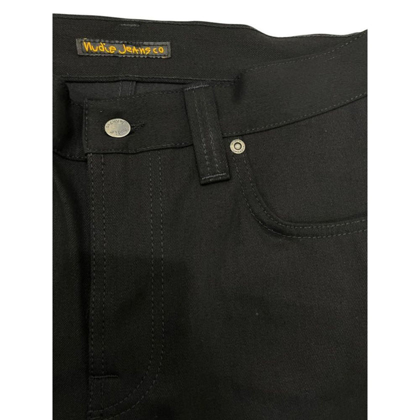 Nudie Jeans Schwarze Baumwoll-Jeans aus Denim