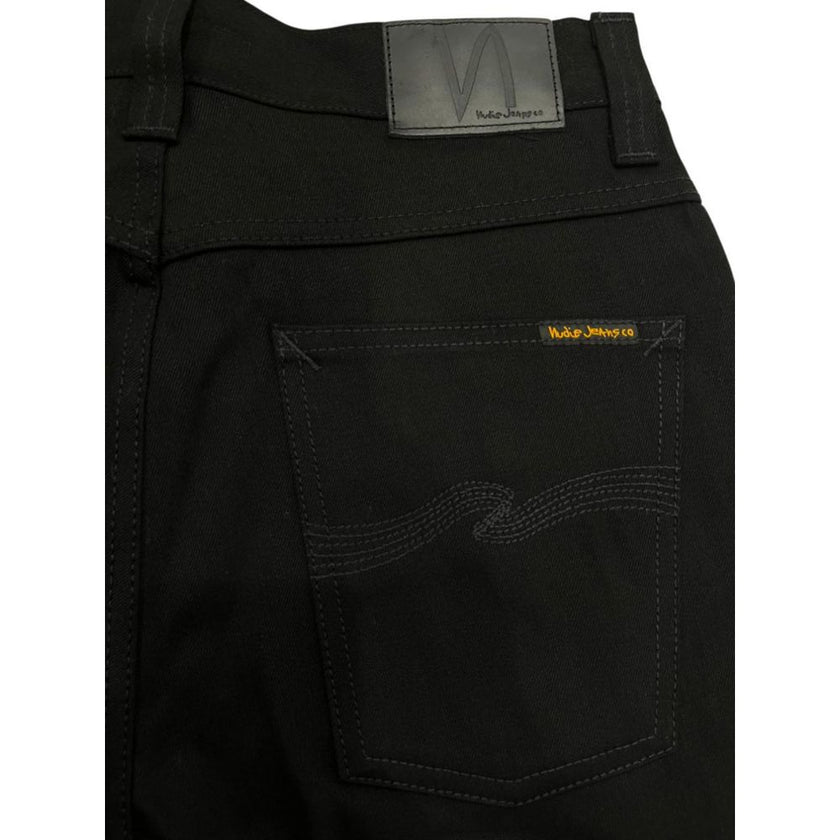 Nudie Jeans Schwarze Baumwoll-Jeans aus Denim