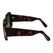 GCDS Braune Sonnenbrille aus Kunststoff