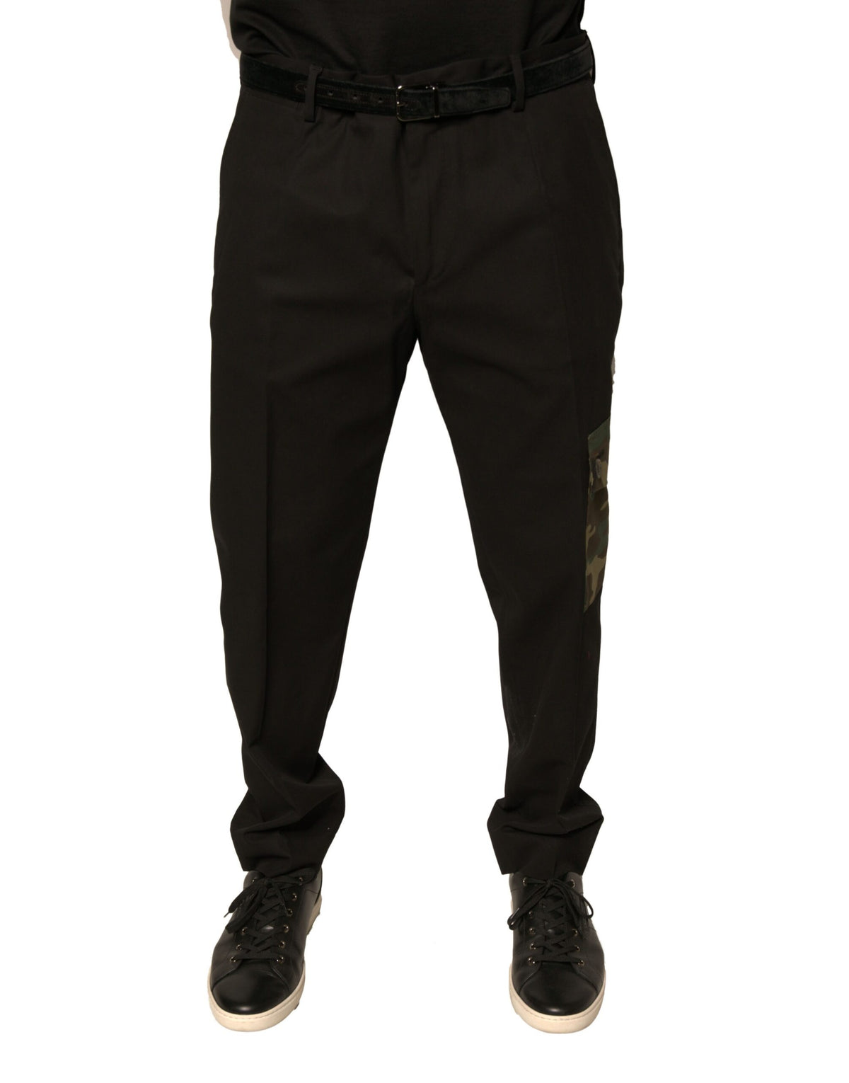 Dolce & Gabbana Schwarze Baumwolle Männer Cargo Freizeithosen