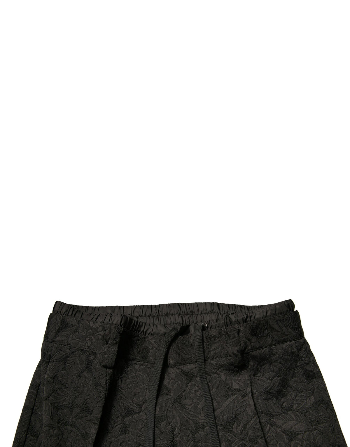 Dolce & Gabbana Black Brocade Polyester Skinny Men's Suit Trousers