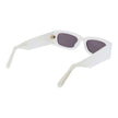 GCDS weiße Kunststoffsonnenbrille