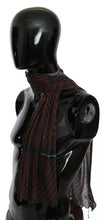 Dolce & Gabbana Schwarz Rot Viskose Foulard Markenschal