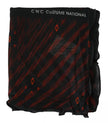 Dolce & Gabbana Schwarz Rot Viskose Foulard Markenschal