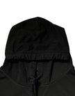 Dolce & Gabbana Schwarzer DG Shield Pullover aus Baumwolle mit Kapuze