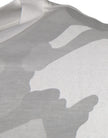 Dolce & Gabbana Weißes Grau Camouflage Baumwoll-T-Shirt mit Rundhalsausschnitt