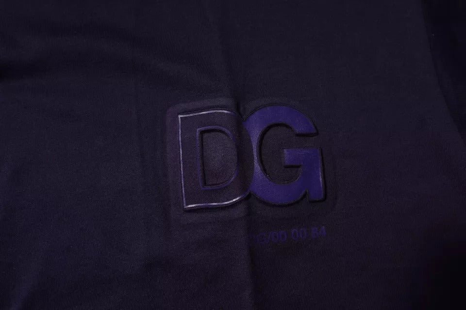 Dolce & Gabbana Navy DG Logo Cotton Crew-Neck T-Shirt