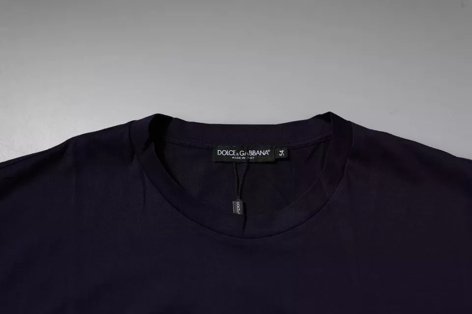 Dolce & Gabbana Navy DG Logo Cotton Crew-Neck T-Shirt