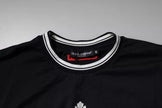 Dolce & Gabbana Dunkelblaues Logo-Crown-Baumwoll-T-Shirt mit Rundhalsausschnitt