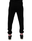 Dolce & Gabbana Schwarze Jogginghose aus Wolle mit mittlerer Taille