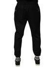 Dolce & Gabbana Schwarz Baumwolle Männer Jogger Sweatpants Hosen