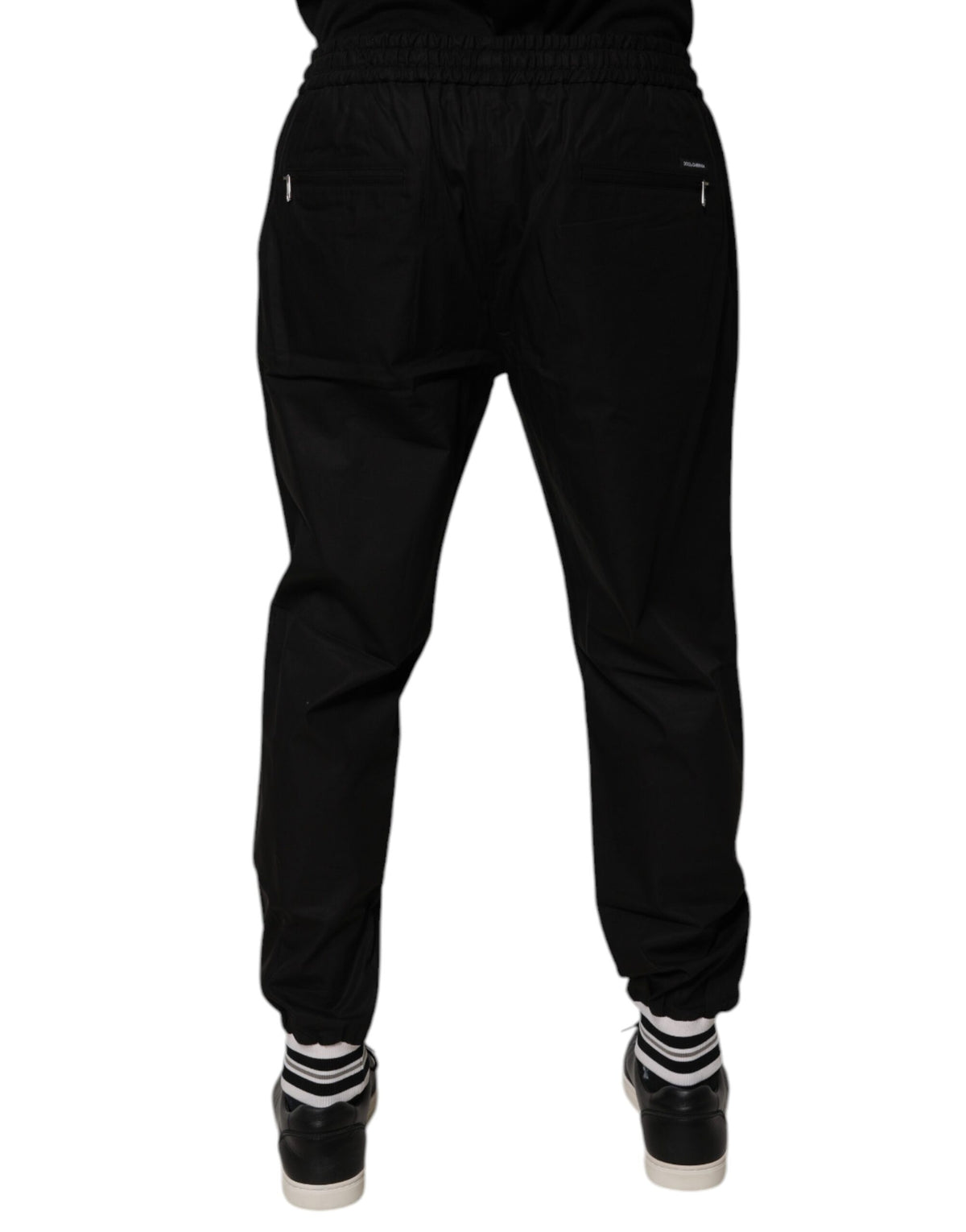 Dolce & Gabbana Black Cotton Men's Jogger Sweatpants Trousers