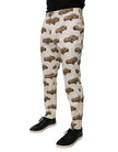 Dolce & Gabbana Off White Cars Baumwolle Skinny Männer Denim Jeans
