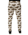 Dolce & Gabbana Off White Cars Baumwolle Skinny Männer Denim Jeans
